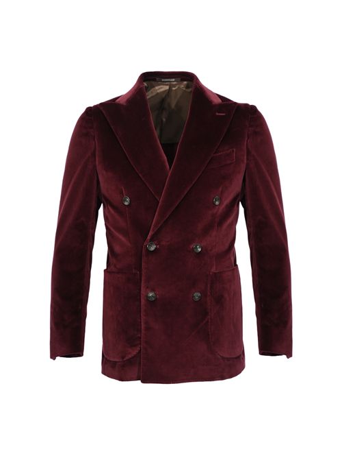 Giacca doppipetto in velluto di cotone Bordeaux Sartitude Napoli | RED2 TXG2BUI62X